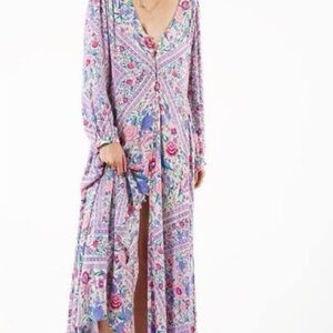 Spell and the Gypsy Collective Babushka Mary Kate Floral Maxi Dress in Lavender